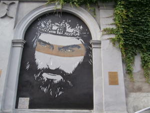 Portret kr&oacute;la - mural